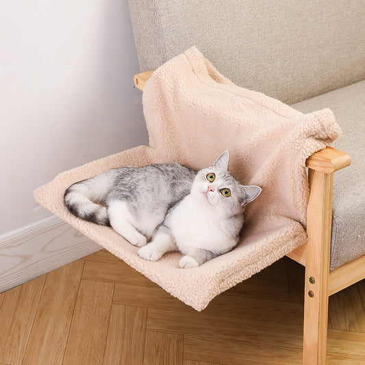 Happy Paws - L-shaped Plush Cat Hammock