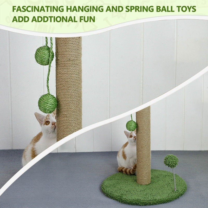 Scratching Pole Sisal Double Hanging Ball Cat Scratch Board Grinding Claw