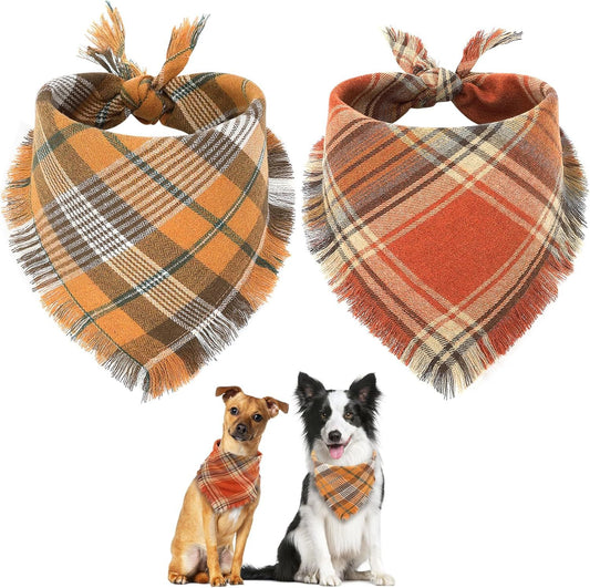 Happy Paws - Dog  Plaid Bandana Scarf