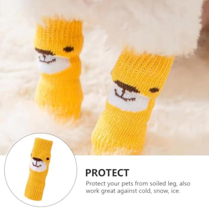 Happy Paws - 4-Piece Winter Socks